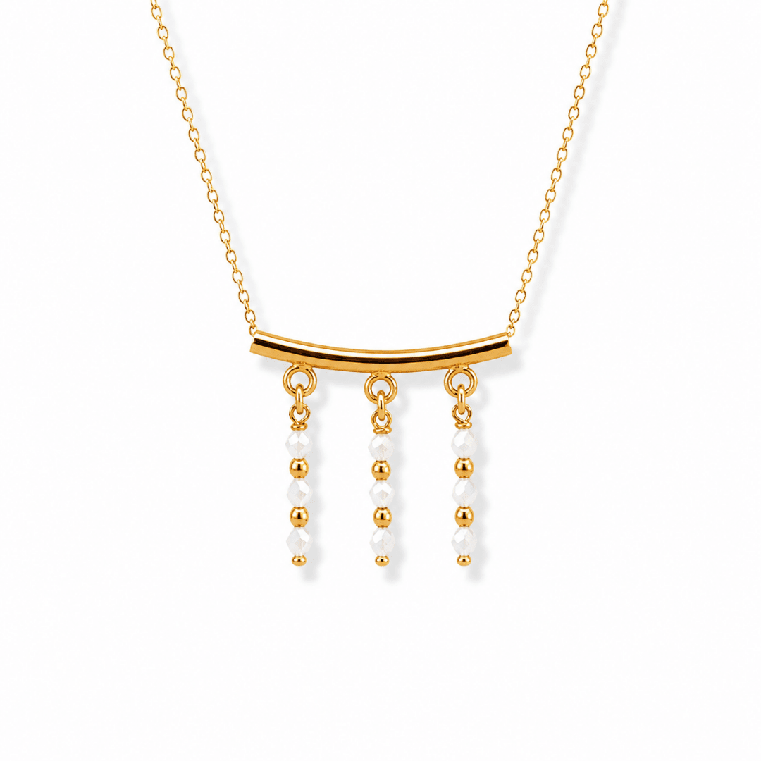 Mother of Pearl Fringe Necklace - Le Serey