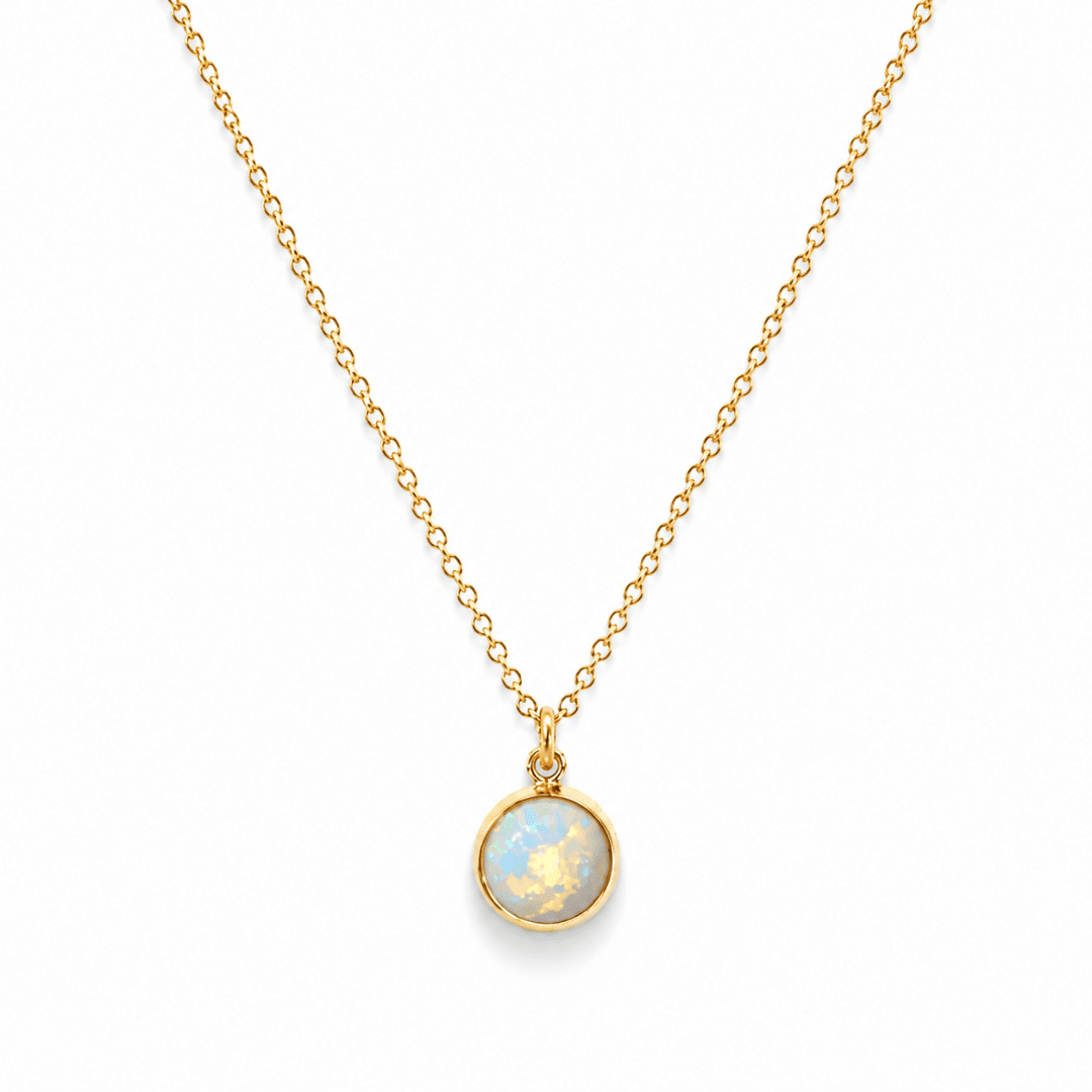 Opal Bezel Necklace - Le Serey