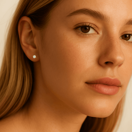 Opal Stud Earrings - Le Serey