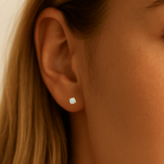 Opal Stud Earrings - Le Serey