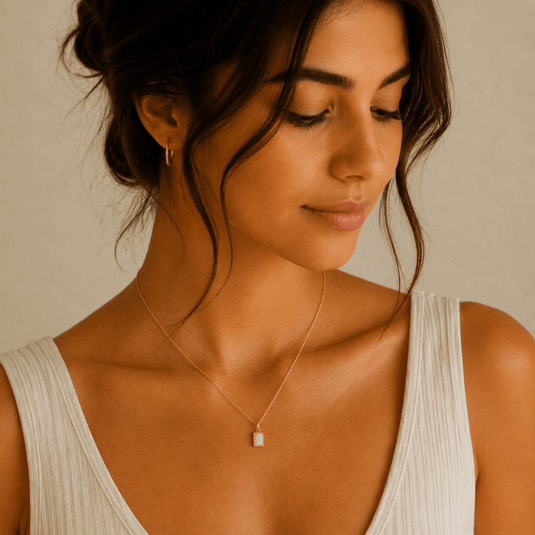 Opal Tag Necklace - Le Serey