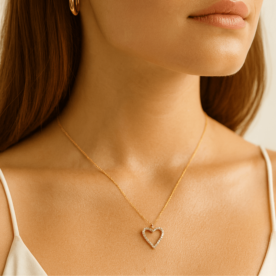 Open Hearts Diamond Necklace - Le Serey