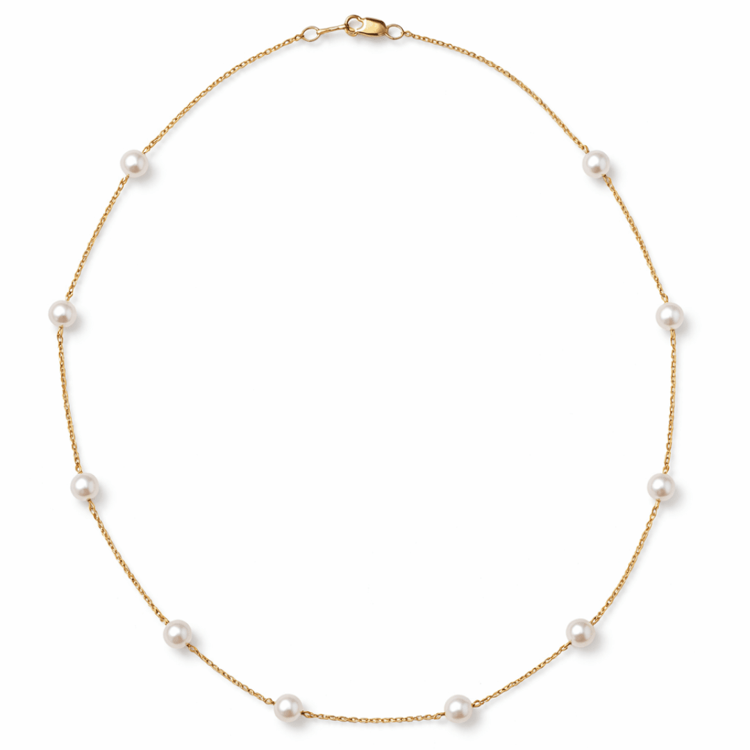 Pearl Station Necklace - Le Serey
