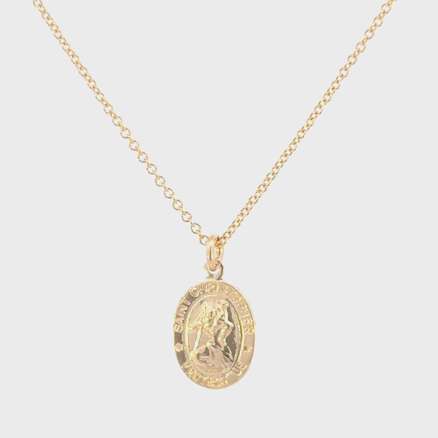 Load and play video in Gallery viewer, St. Christopher Mini Pendant Necklace
