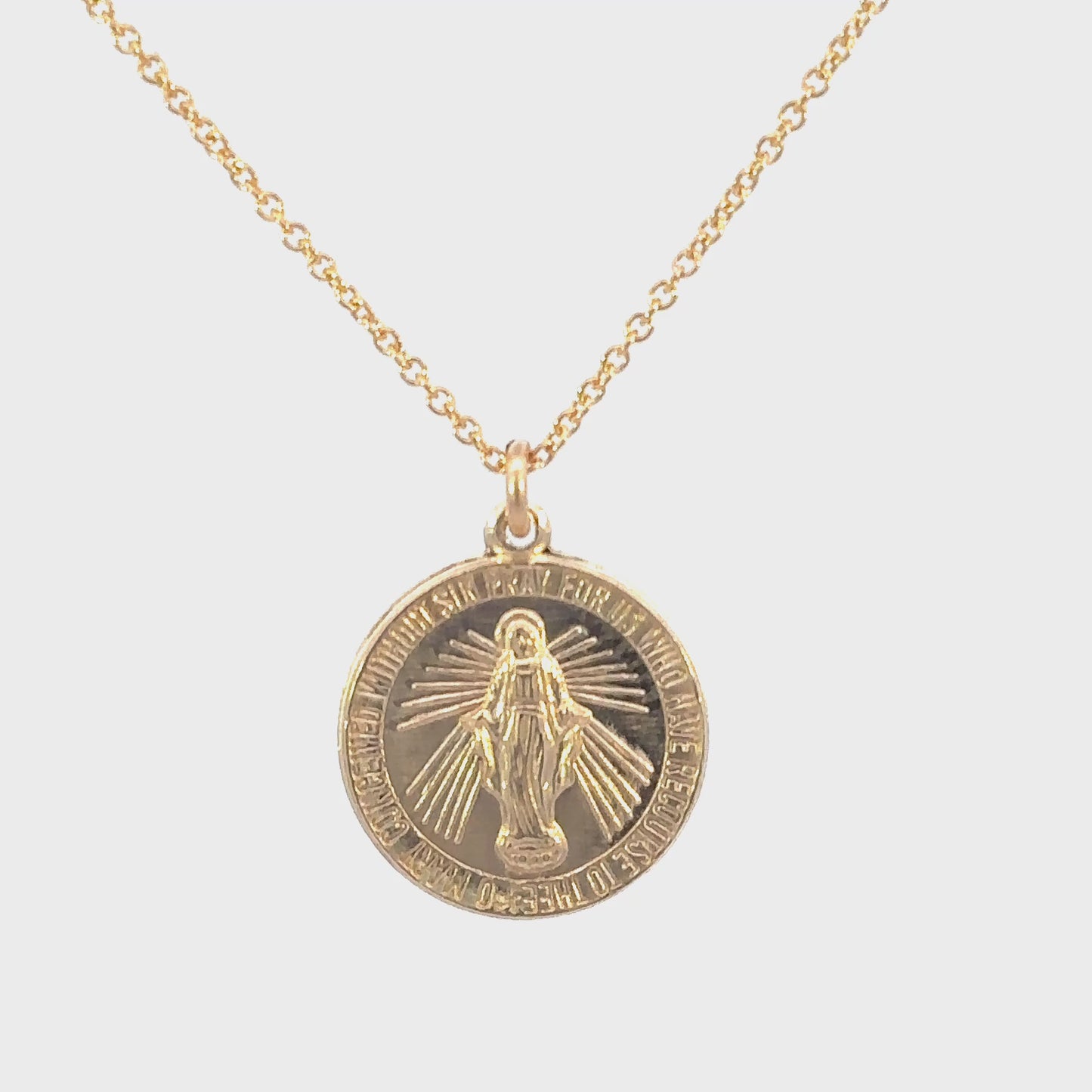 Virgin Mary Coin Necklace