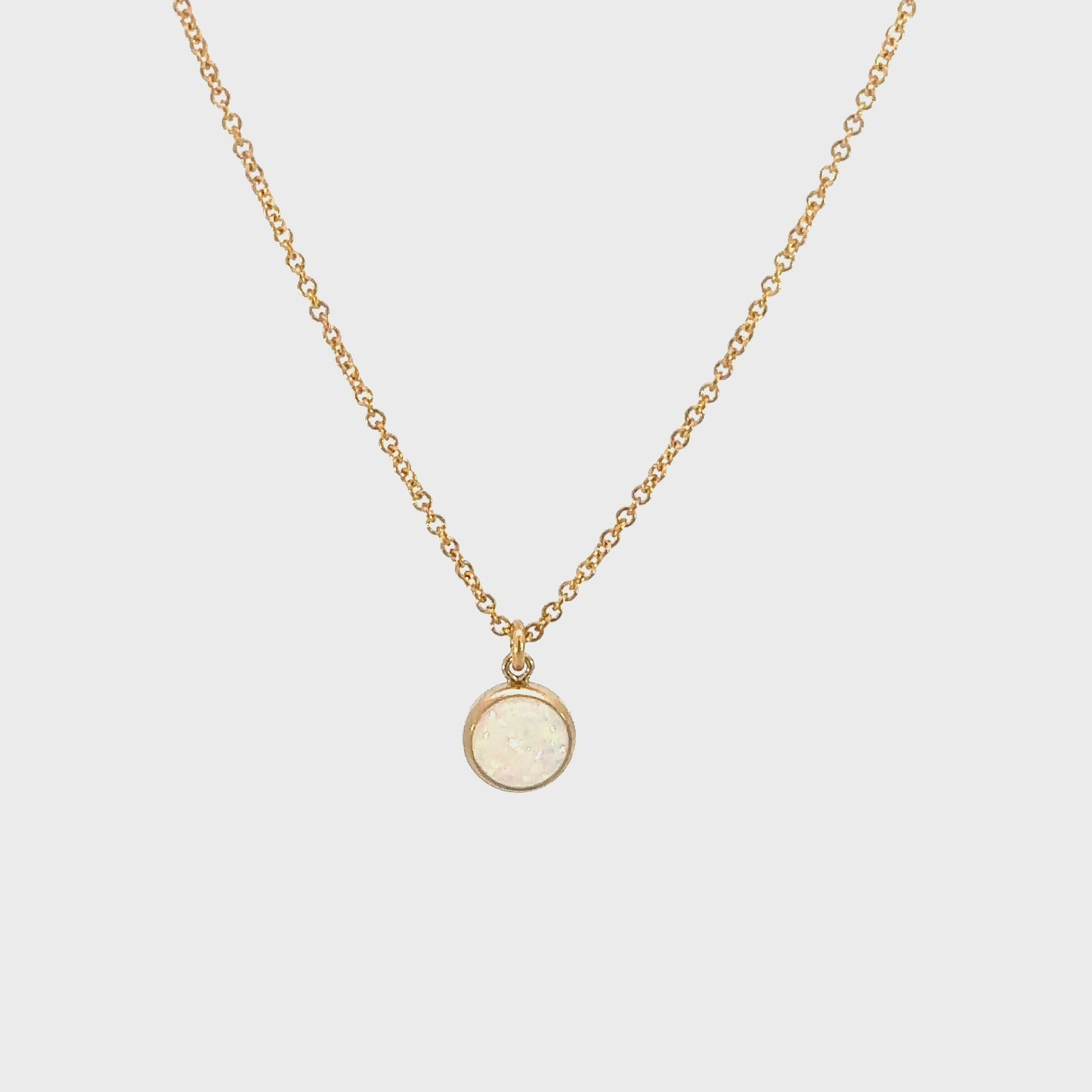 Opal Bezel Necklace
