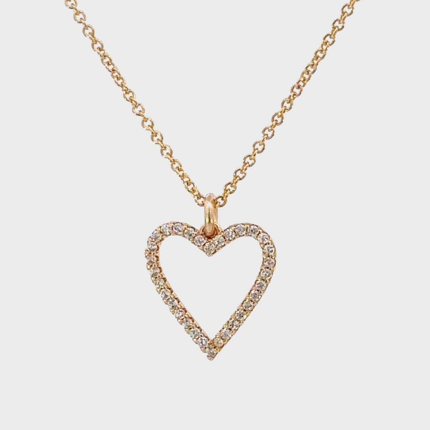 Open Hearts Diamond Necklace