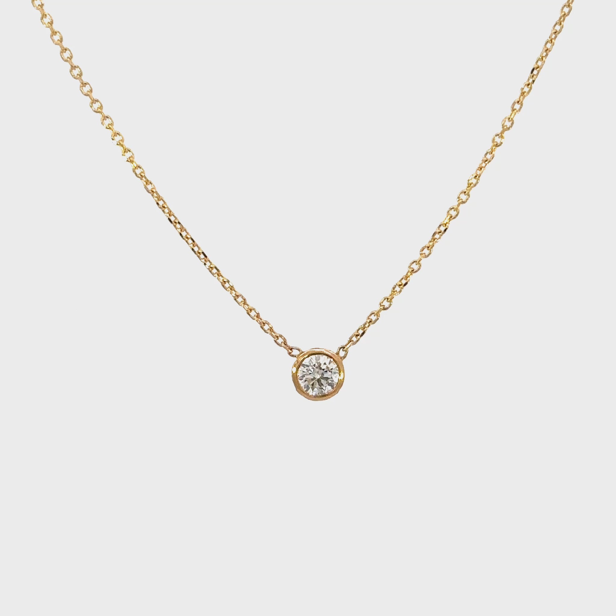 diamond solitaire necklace video