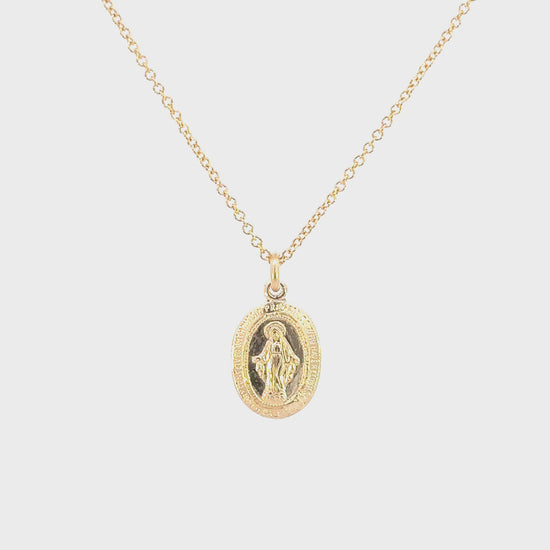 Load and play video in Gallery viewer, Virgin Mary Pendant Necklace
