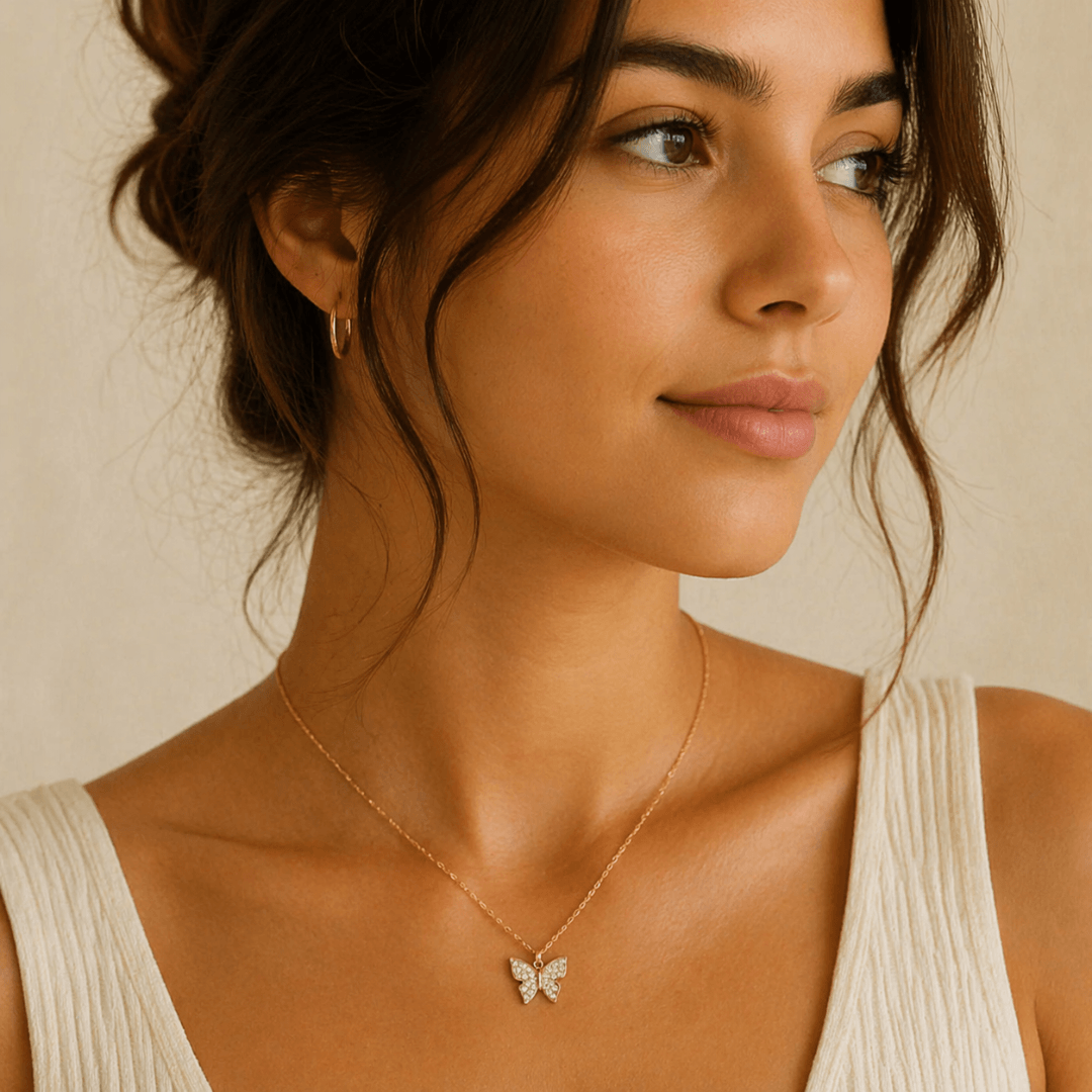 Reversible Butterfly Necklace - Le Serey