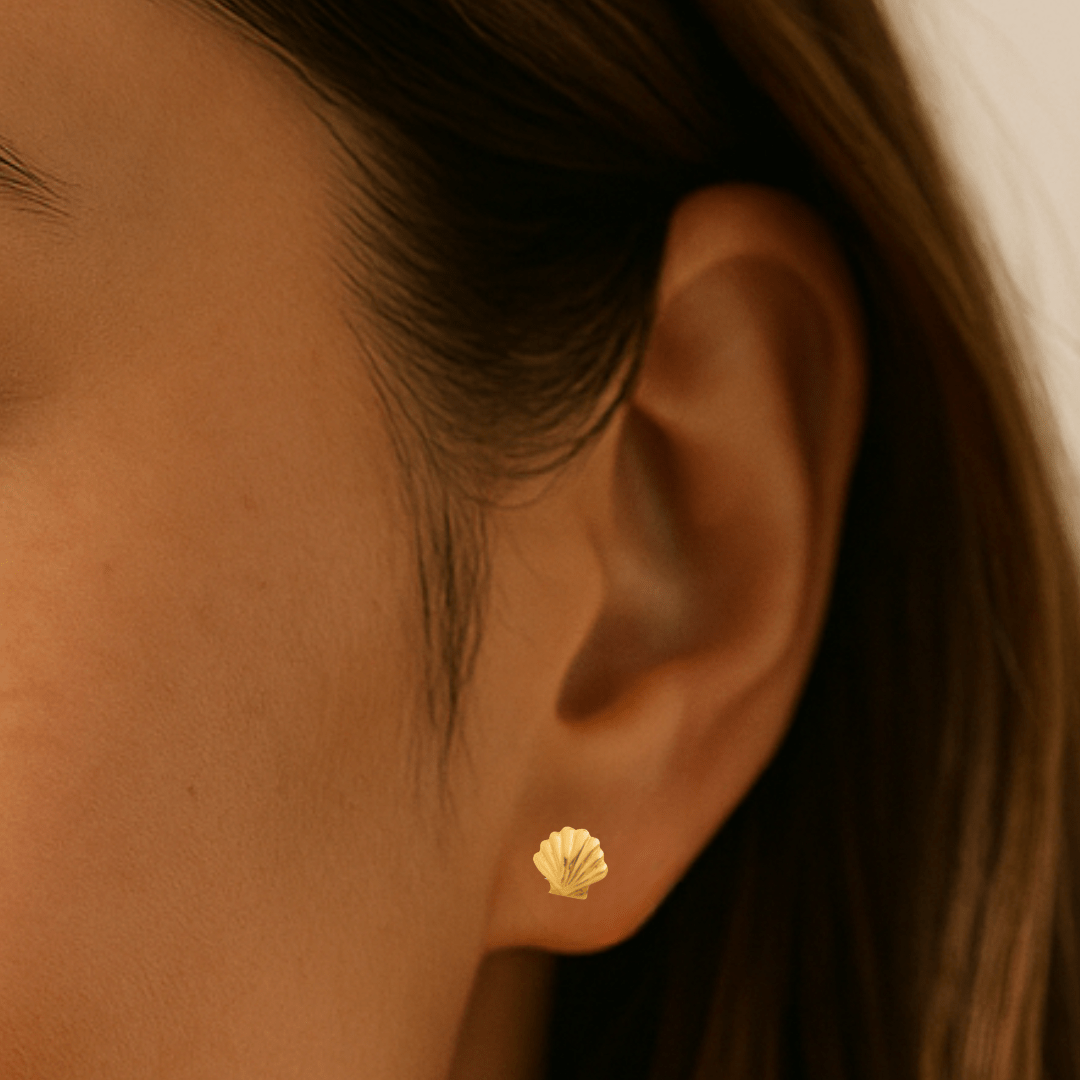 Seashell Stud Earrings - Le Serey