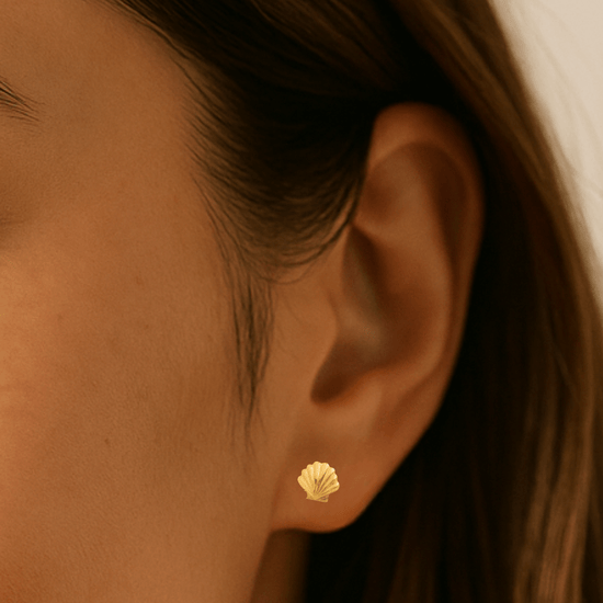 Seashell Stud Earrings - Le Serey
