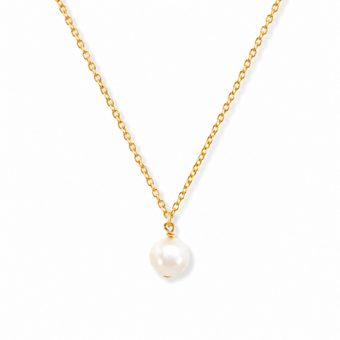 Simple Pearl Drop Necklace - Le Serey