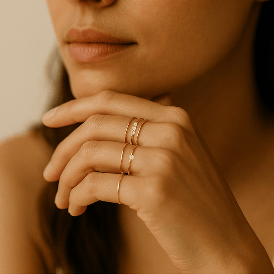 Solitaire Stacking Ring - Le Serey