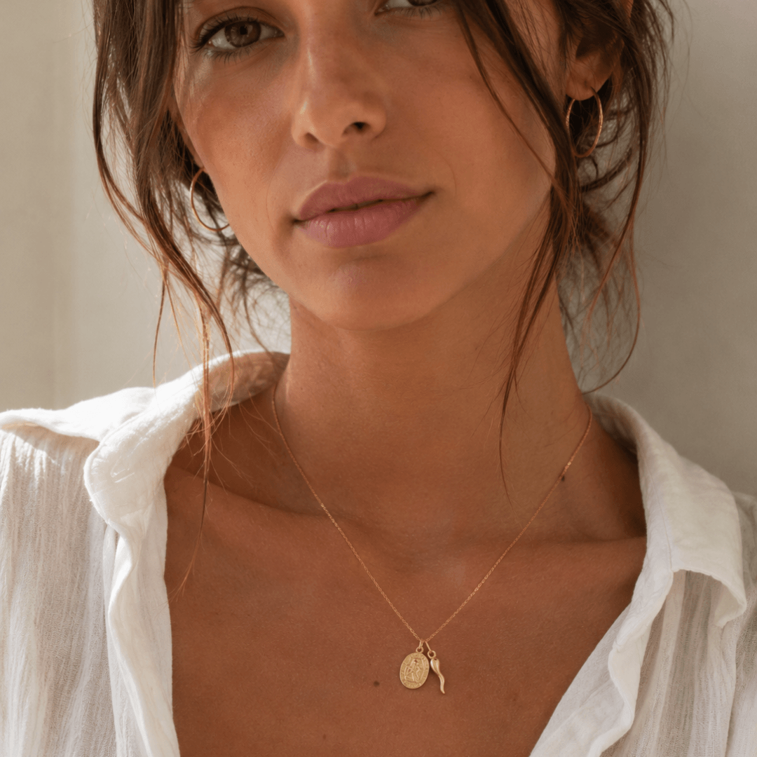 St. Christopher + Cornicello Necklace - Le Serey