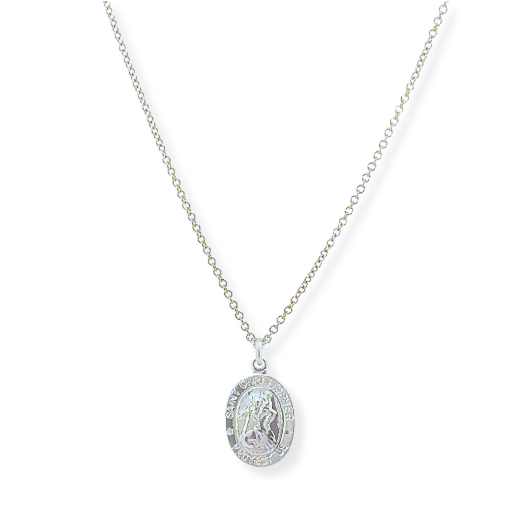 St. Christopher Mini Pendant Necklace - Le Serey