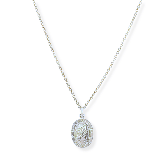 St. Christopher Mini Pendant Necklace - Le Serey