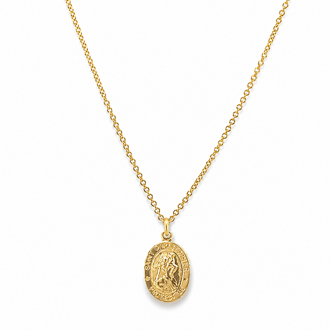 St. Christopher Mini Pendant Necklace - Le Serey