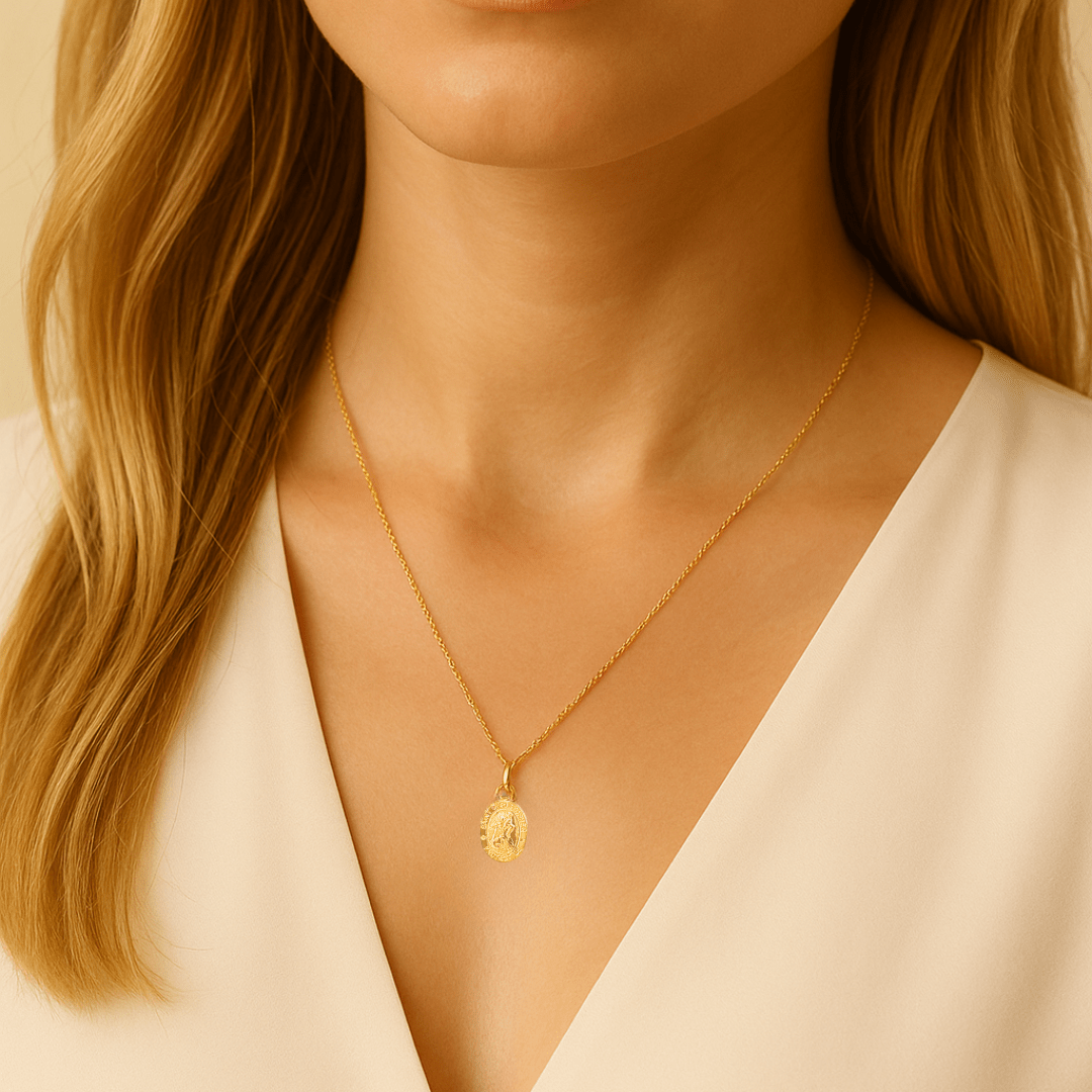 St. Christopher Mini Pendant Necklace - Le Serey