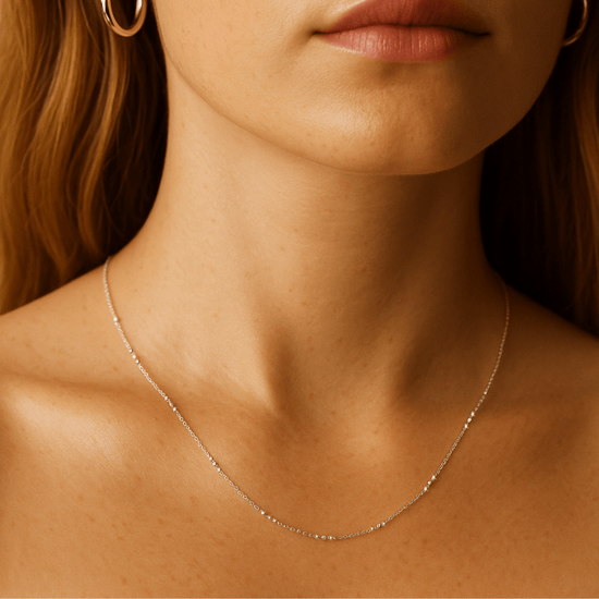Sterling Silver Trio Beaded Chain - Le Serey