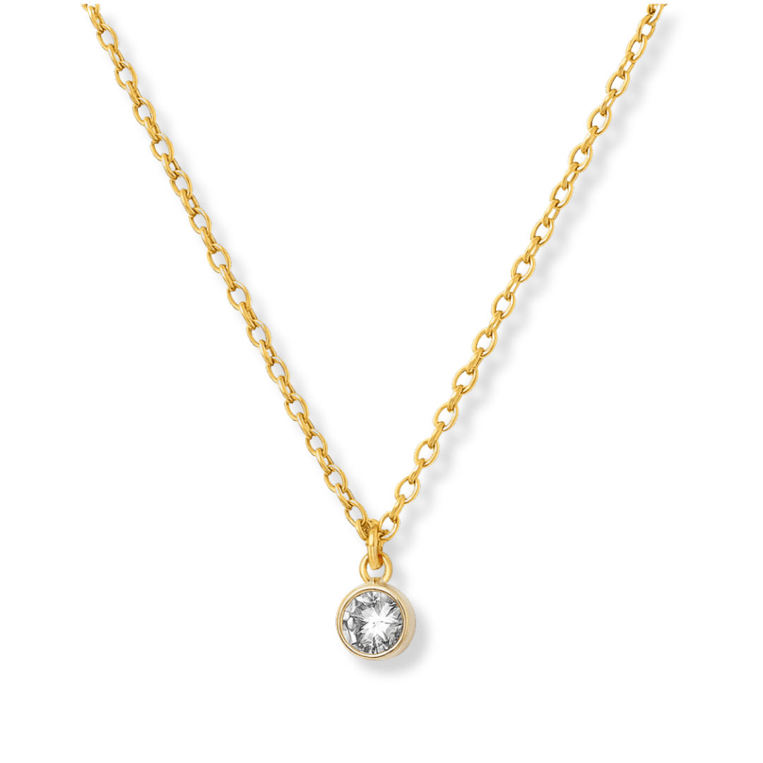 Tiny CZ Diamond Necklace - Le Serey