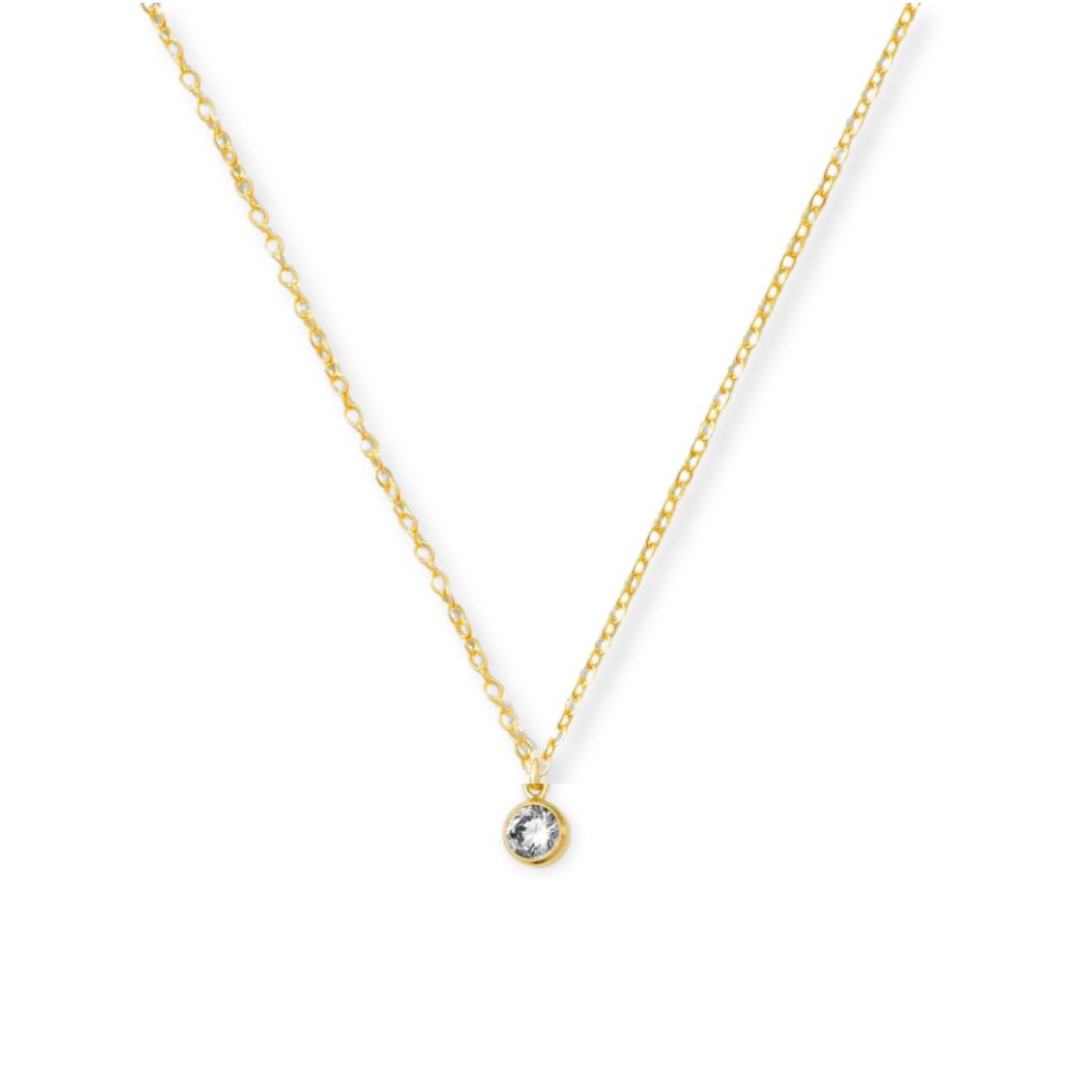 Tiny CZ Diamond Necklace - Le Serey