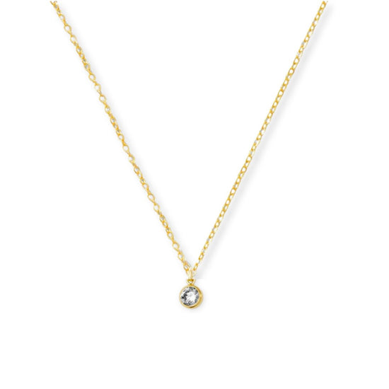 Tiny CZ Diamond Necklace - Le Serey