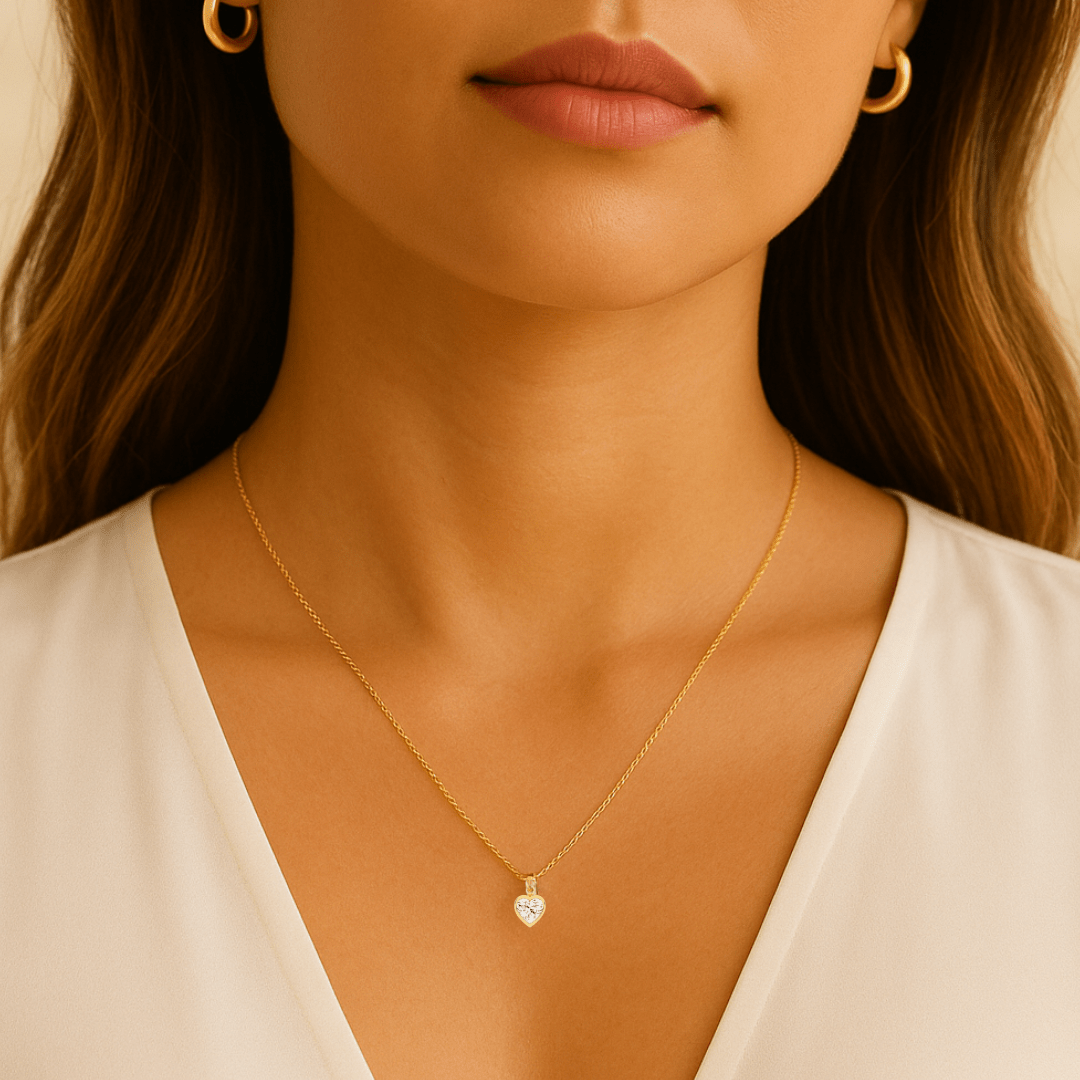 Tiny Hearts Diamond Necklace - Le Serey
