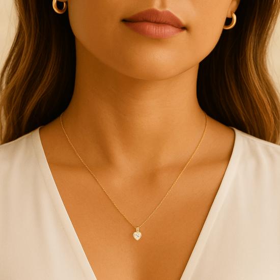 Tiny Hearts Diamond Necklace - Le Serey