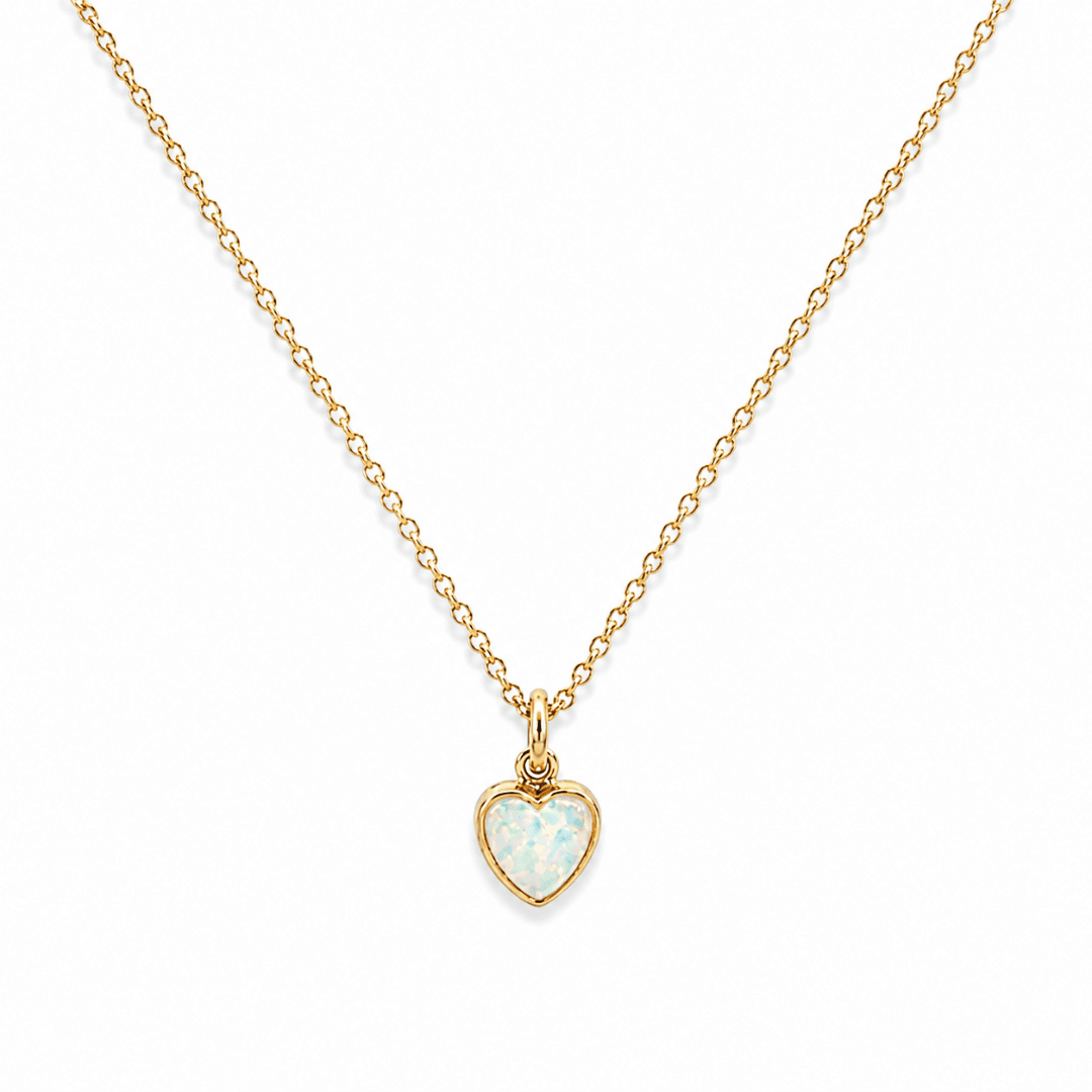 Tiny Hearts Opal Necklace - Le Serey