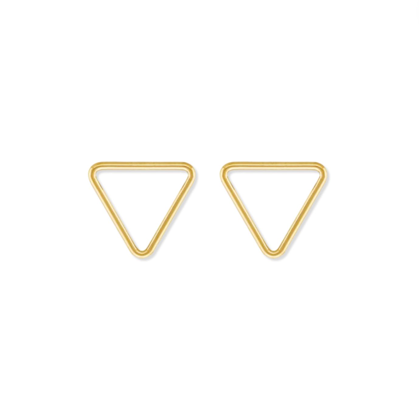 Triangle Silhouette Gold Studs - Le Serey