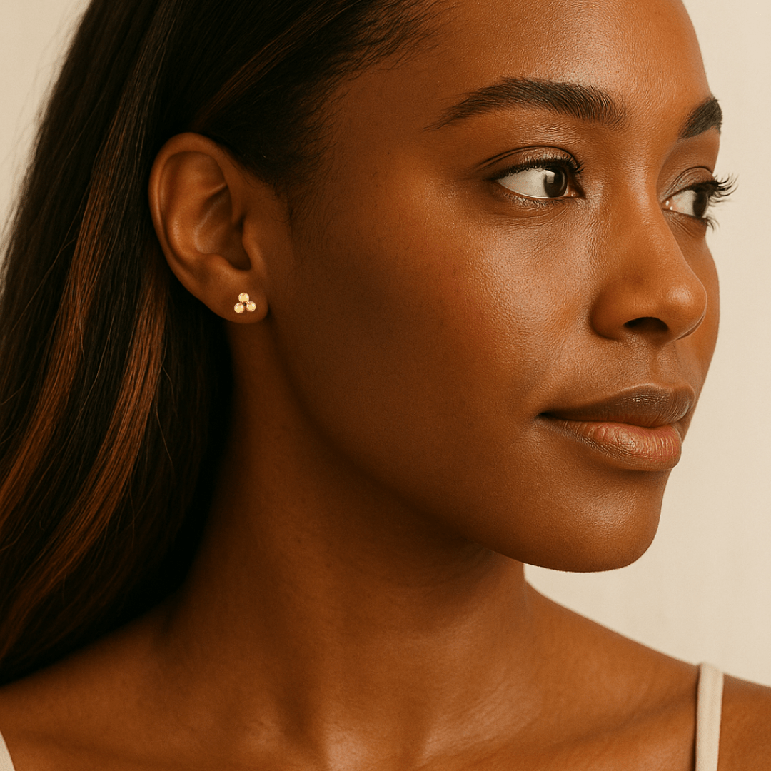 Trio Ball Stud Earrings - Le Serey