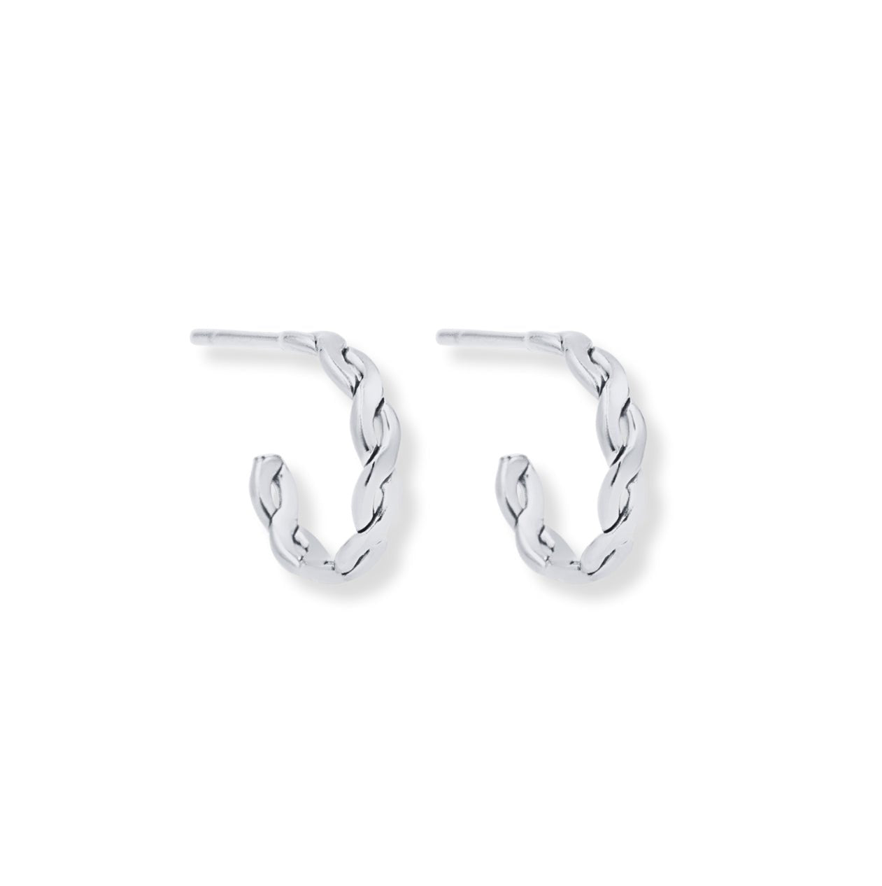 Woven Rope Hoop Earrings - Le Serey