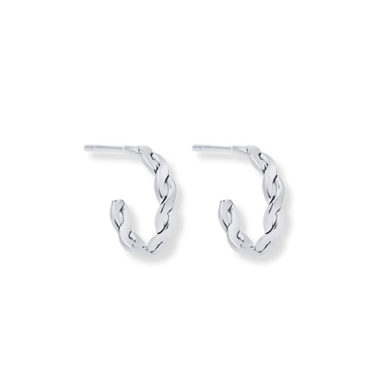 Woven Rope Hoop Earrings - Le Serey