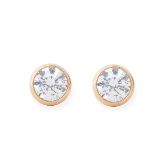 Load image into Gallery viewer, 2mm Bezel Set CZ Studs - Le Serey
