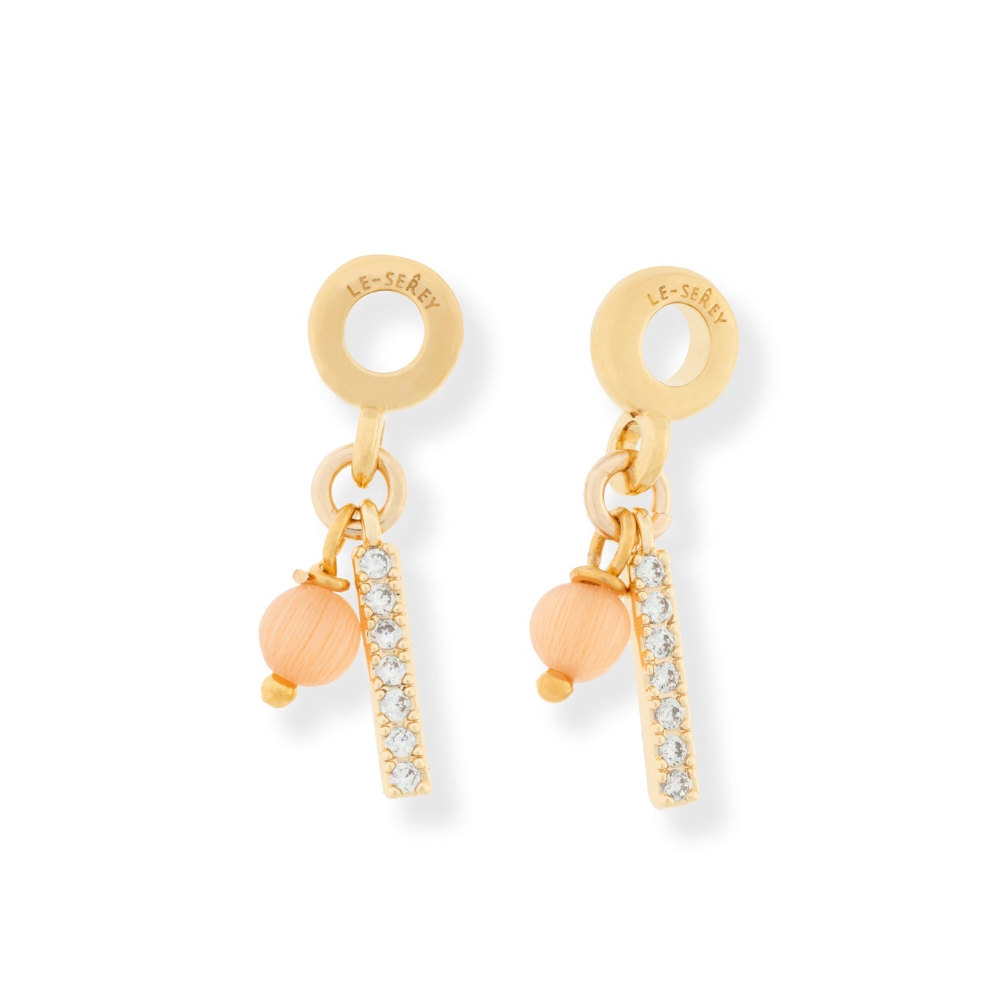 Cat-Eye + CZ Bar Charm - Le Serey