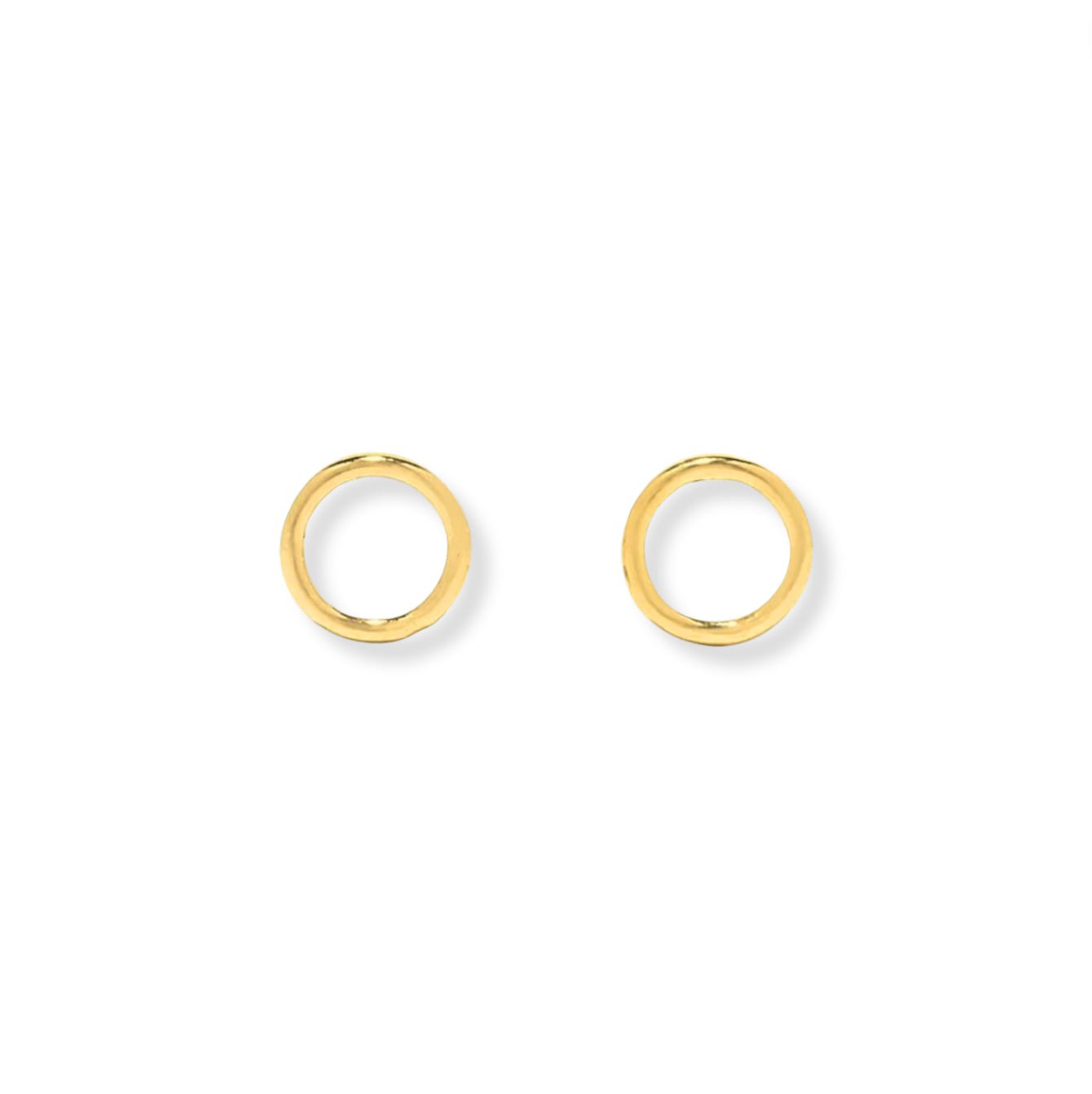 Circle Silhouette Gold Studs - Le Serey