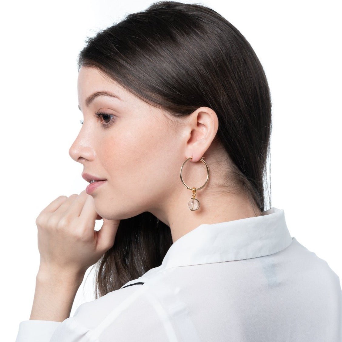 Clear Quartz Halo Charm - Le Serey