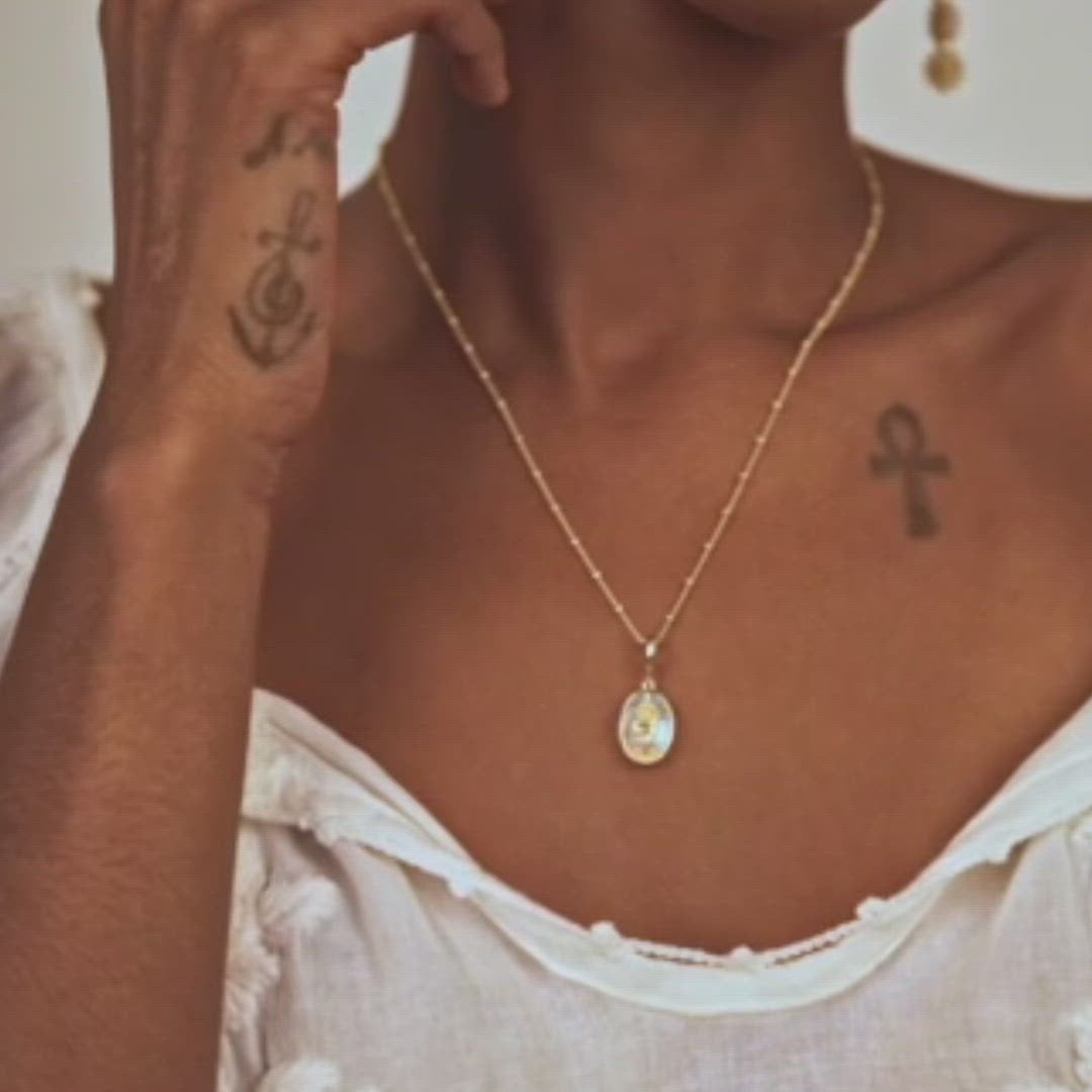Reversible Mother of Pearl Necklace