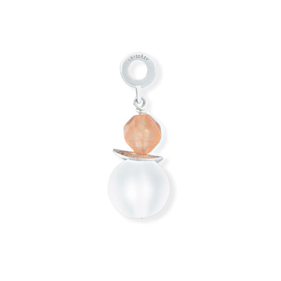 Load image into Gallery viewer, Frosted + Czech Glass Tulip Charm - Le Serey
