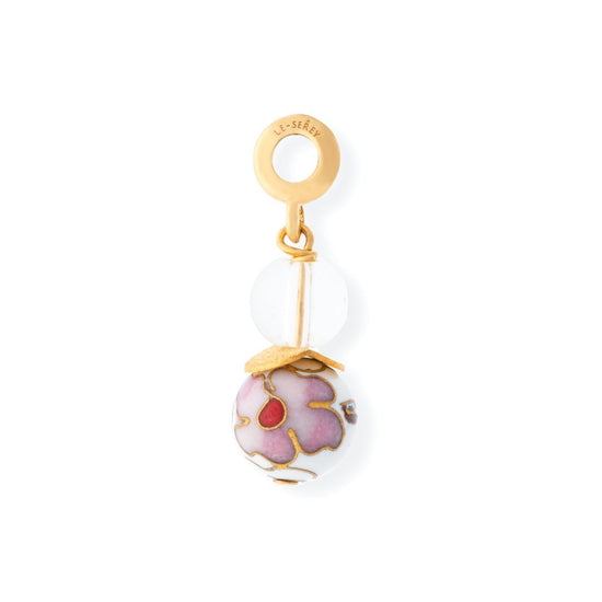 Load image into Gallery viewer, Glass + Cloisonné Midi Tulip Charm - Le Serey
