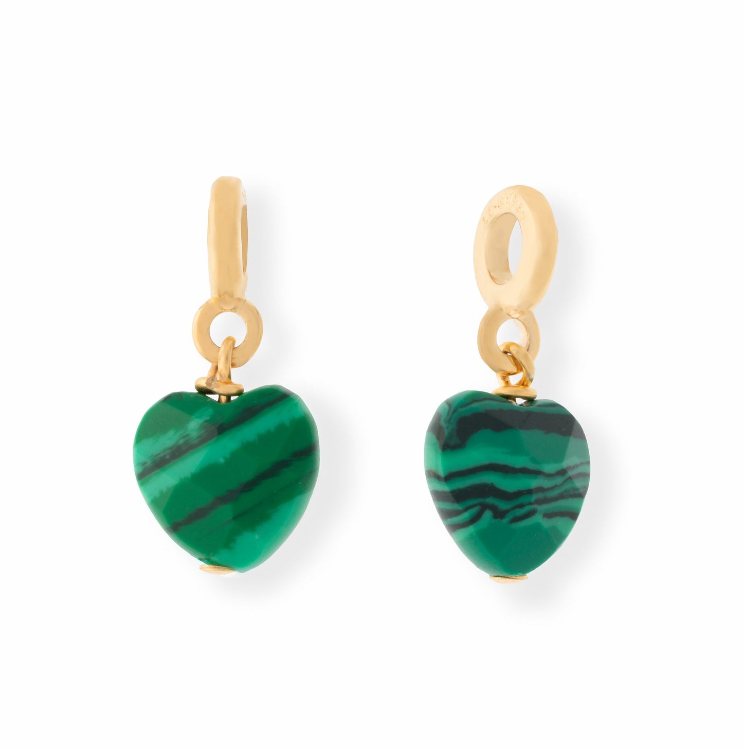 Malachite Heart Drop Charm - Le Serey