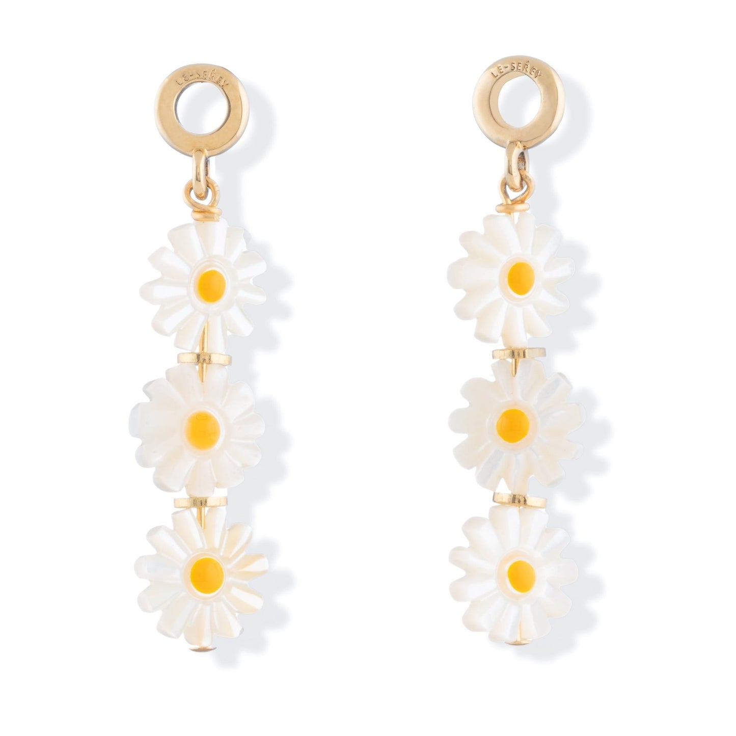 Mother of Pearl Daisy Stack Charm - Le Serey
