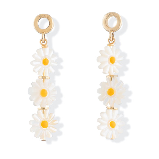 Load image into Gallery viewer, Mother of Pearl Daisy Stack Charm - Le Serey
