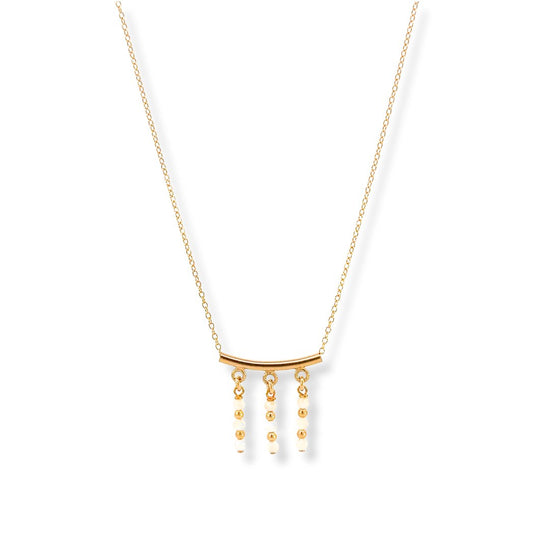 Mother of Pearl Fringe Necklace - Le Serey