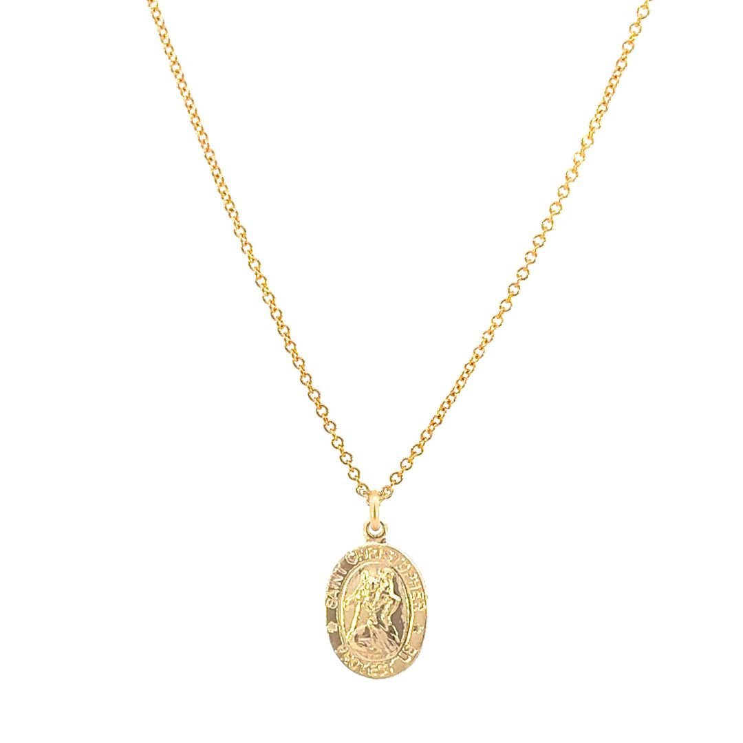 St. Christopher Mini Pendant Necklace - Le Serey