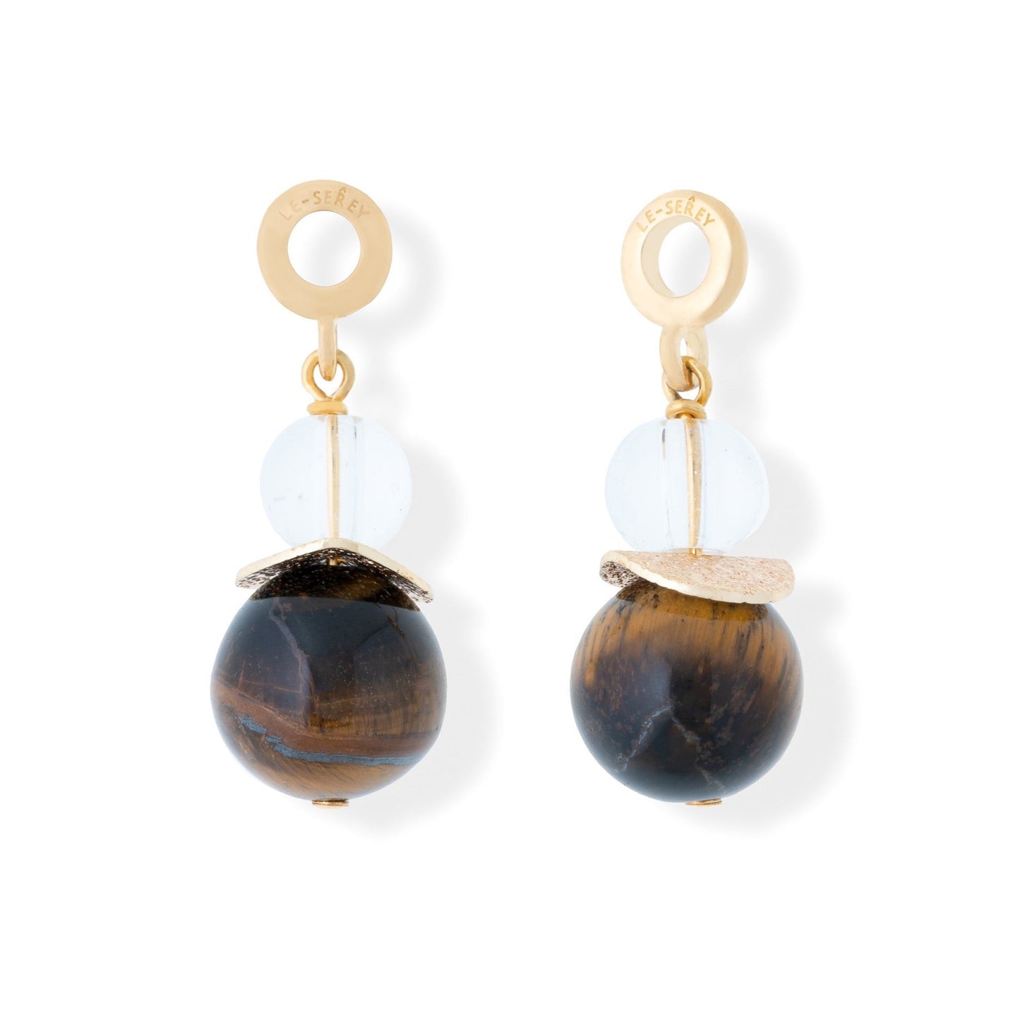 Tiger’s Eye + Glass Tulip Charm - Le Serey