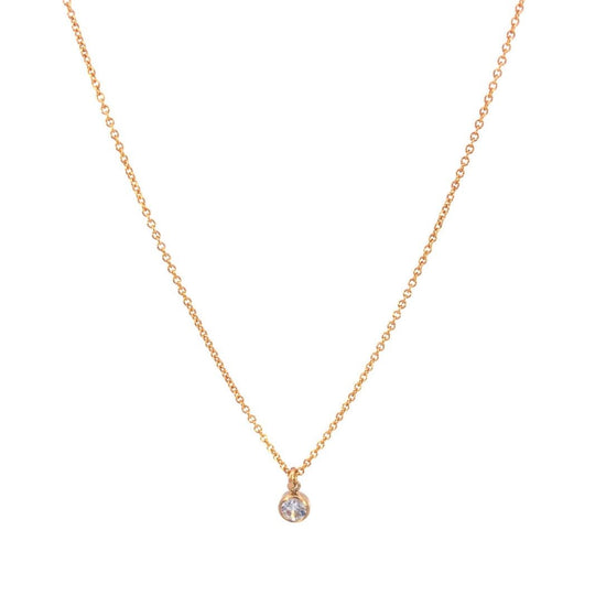 Load image into Gallery viewer, Tiny CZ Diamond Necklace - Le Serey
