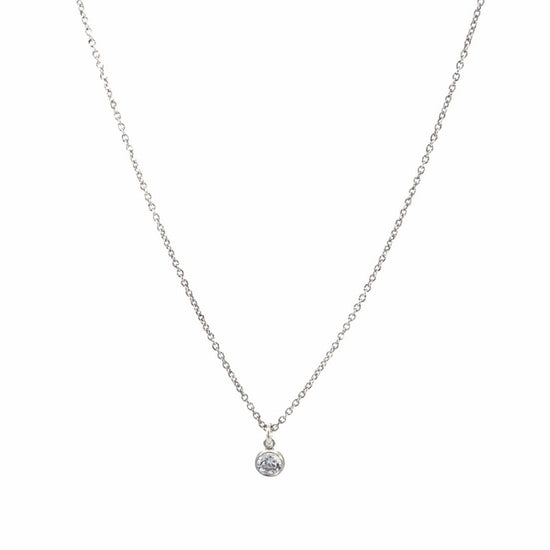 Load image into Gallery viewer, Tiny CZ Diamond Necklace - Le Serey

