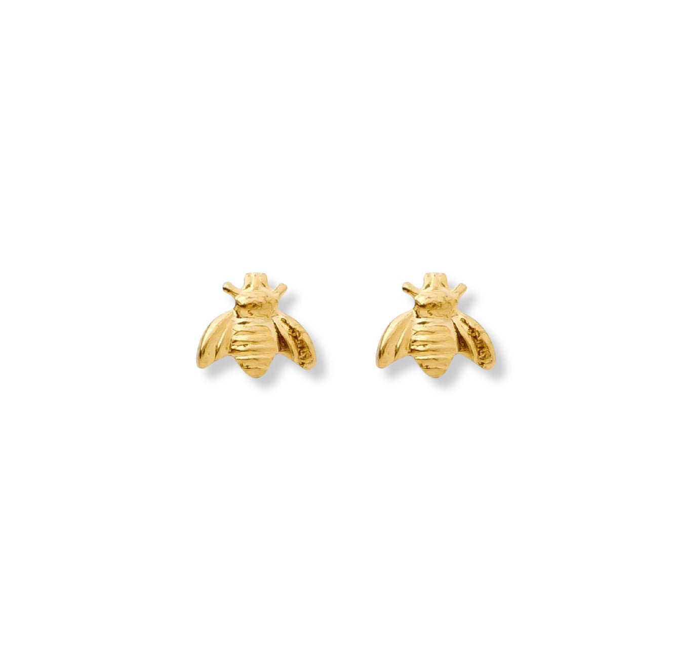 Load image into Gallery viewer, Tiny Honey Bee Stud Earrings - Le Serey
